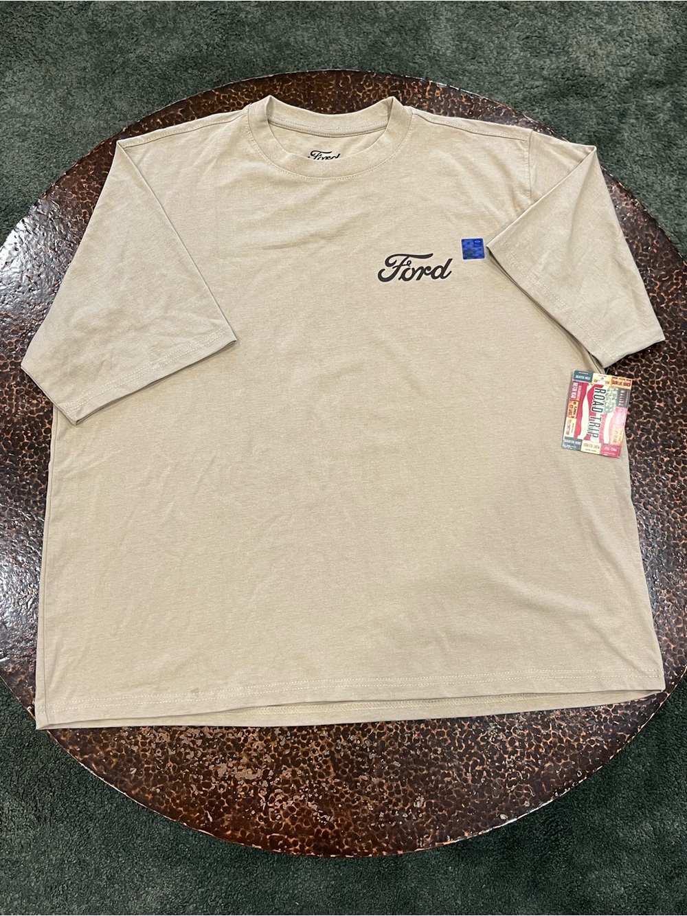 Ford licensed Men's Short Sleeve  Bronco Tee in Beige